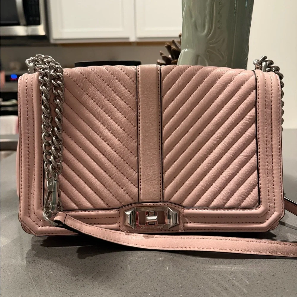 Rebecca Minkoff Pink Quilted Chain Shoulder Bag
